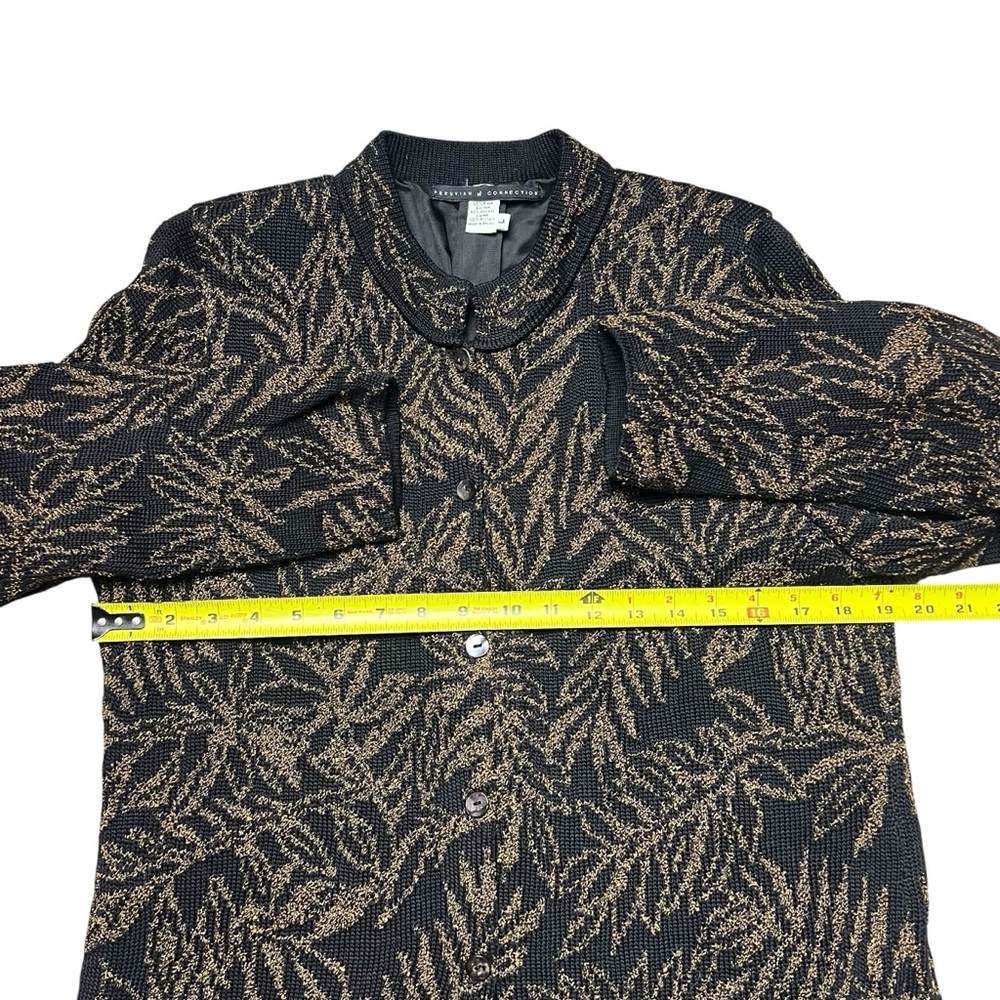 Peruvian Connection Black Copper Button Front Pim… - image 4